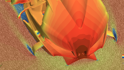 Dettaglio CFD componente aerodinamico airD